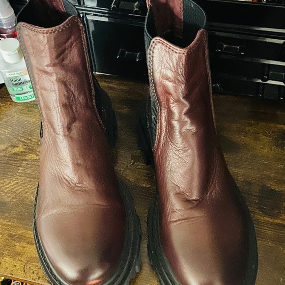 Zaina burgundy boots - Picture 4 of 7